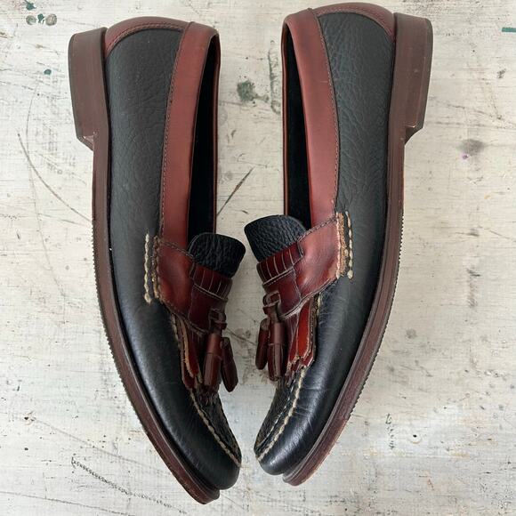H.S. Trask leather loafers tassel slip on dress shoes preppy classic designer 10 main image 8